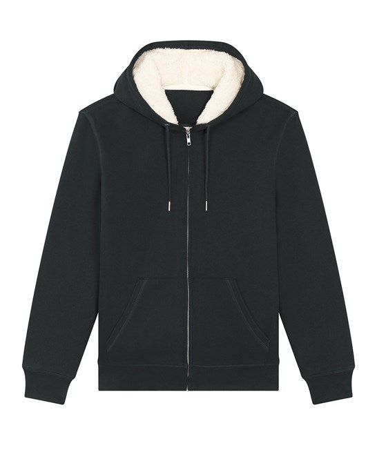 Organic Sherpa Zipped Hooded Sweatshirt: Unisex