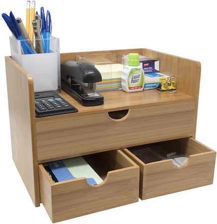 3-tier bamboo shelf organizer