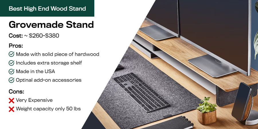 best high end wood monitor stand