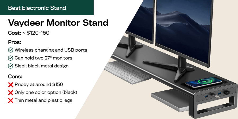 electronic extra wide monitor stand