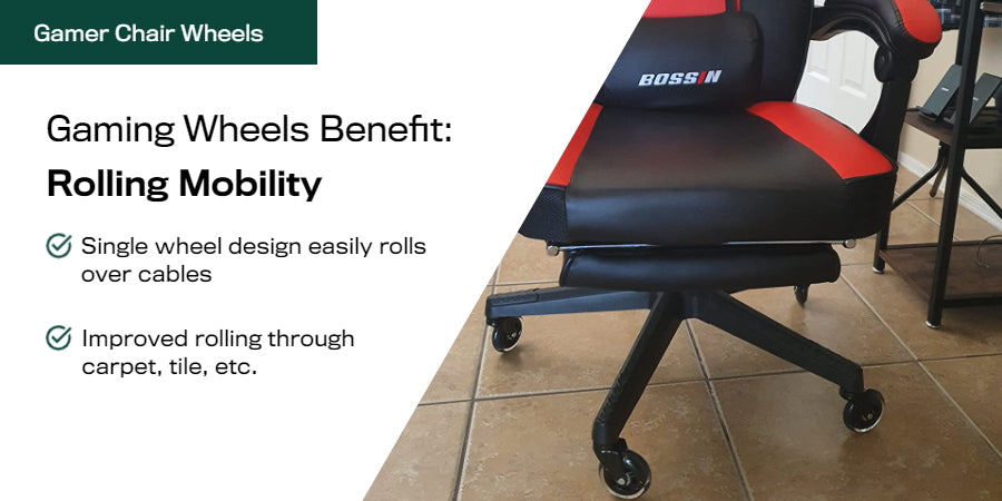 gaming chair wheels mobility