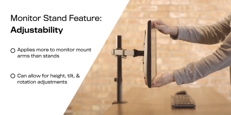 monitor arm mount adjustability