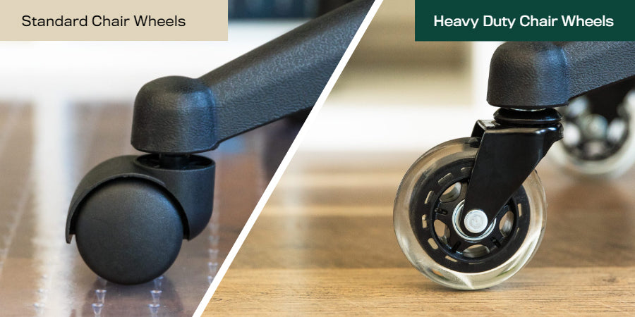 standard and heavy duty chair wheels