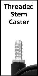threaded stem caster