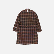 Load image into Gallery viewer, &quot;TRIBECA ARTS CLUB&quot; PLAID DINNER ROBE BROWN/PURPLE
