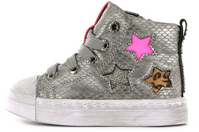 Voorbereiding spons Heb geleerd Shoesme Shoesme sneaker zilver multi ster met beschermde neuskap