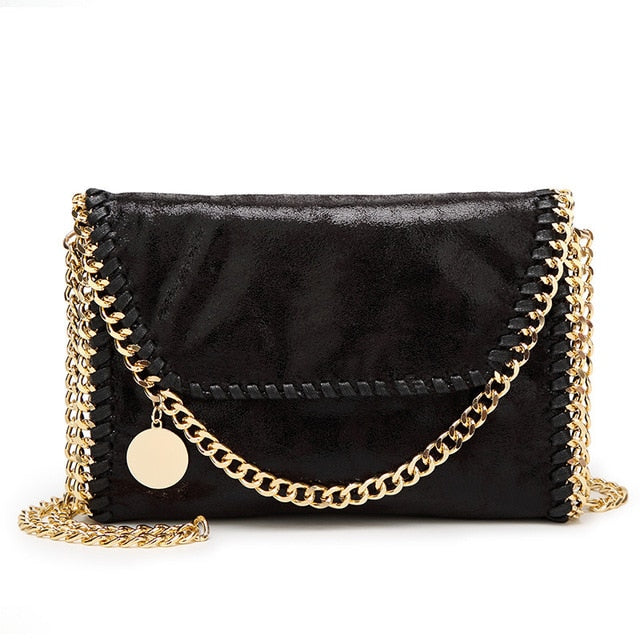 Leather ChicLux Hasp Closure Shoulder Bag