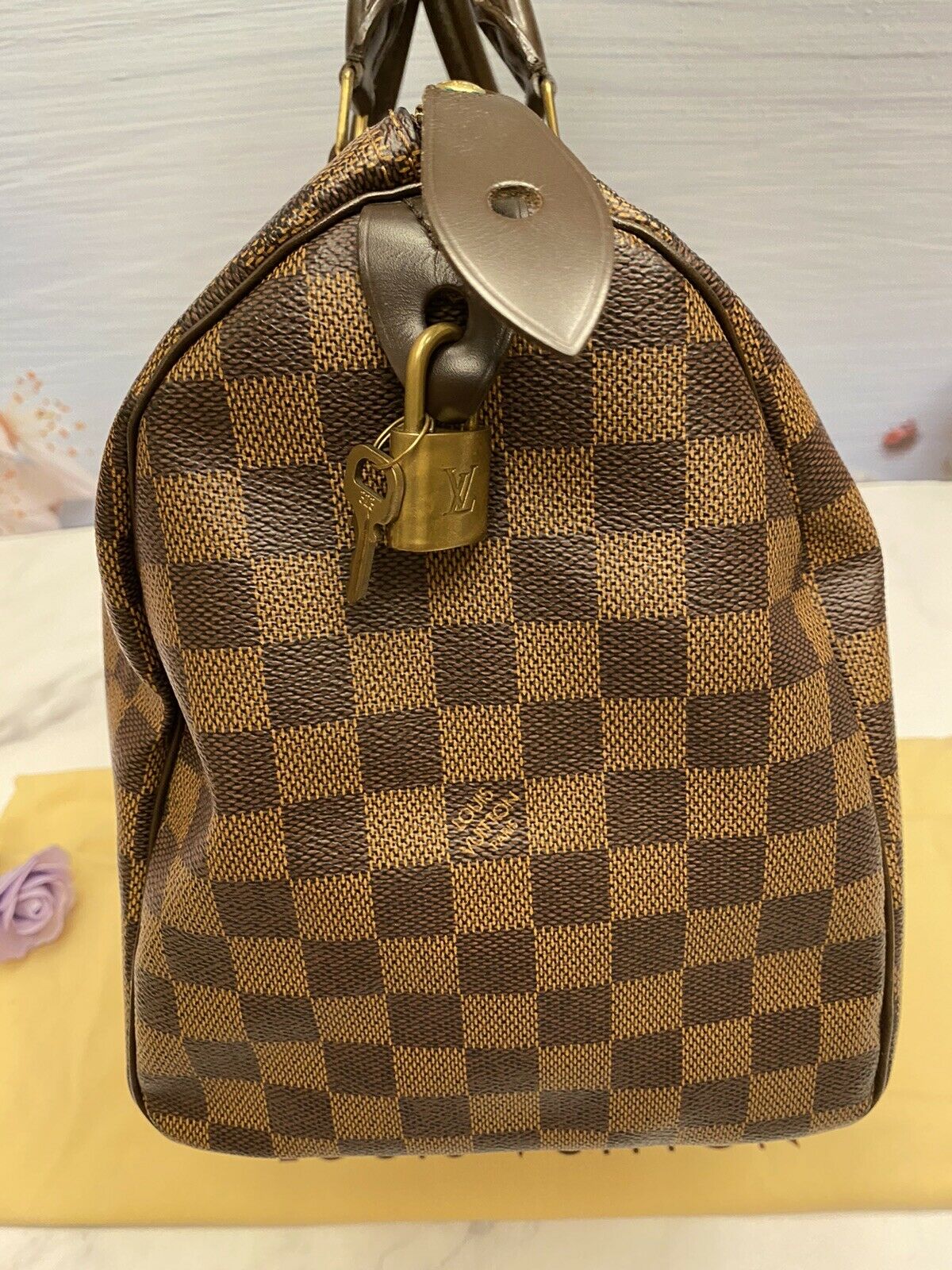 Louis Vuitton Speedy 35 Damier Ebene  Louis vuitton speedy damier Louis  vuitton handbags speedy Louis vuitton handbags