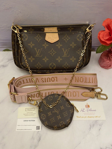 🌸 Louis Vuitton Felicie Monogram Fuchsia Clutch Crossbody (SP2186) +  Receipt 🌸