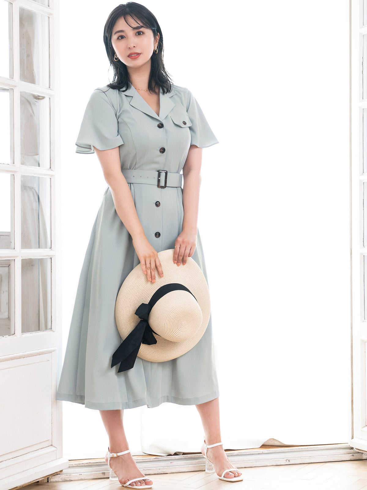 overE レトロワンピース　ピンク　90pinupcloset