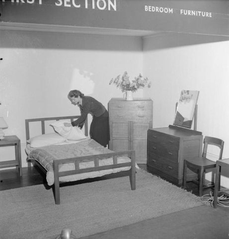 1942 exhibition of Utility furniture at the Building Centre in London.