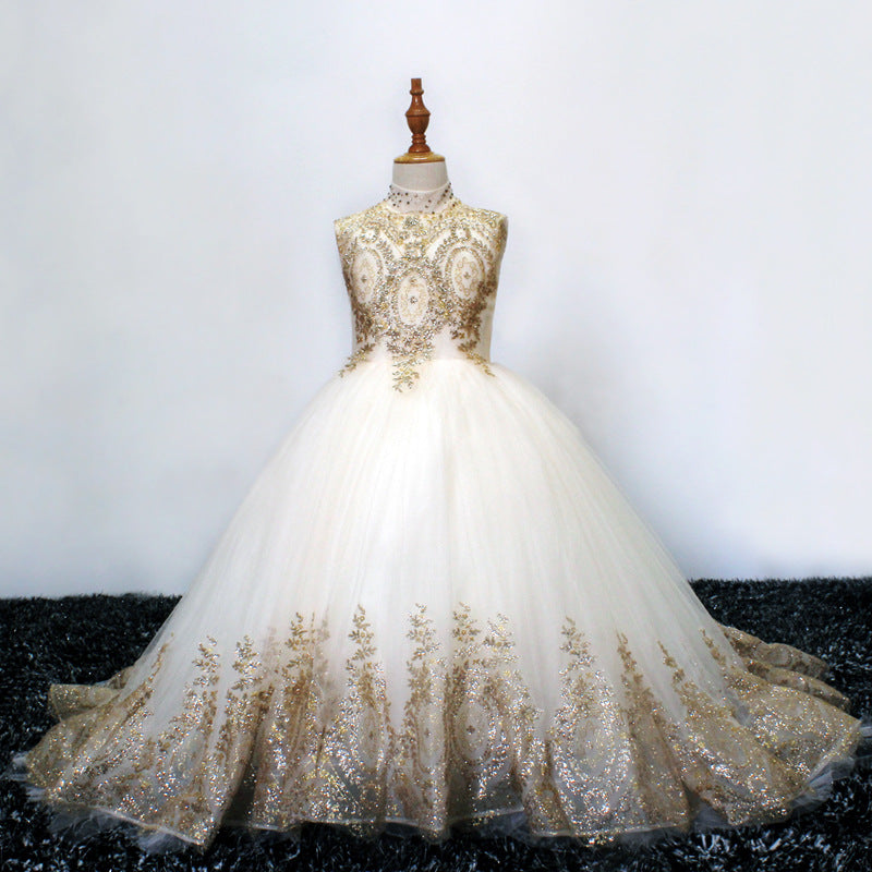 gold pageant gown