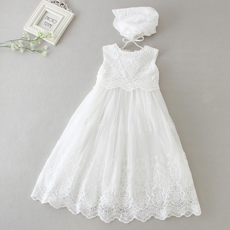 long lace christening gowns