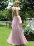 Women's Adorable Tulle Backless Gown Evening Dress with Paillette