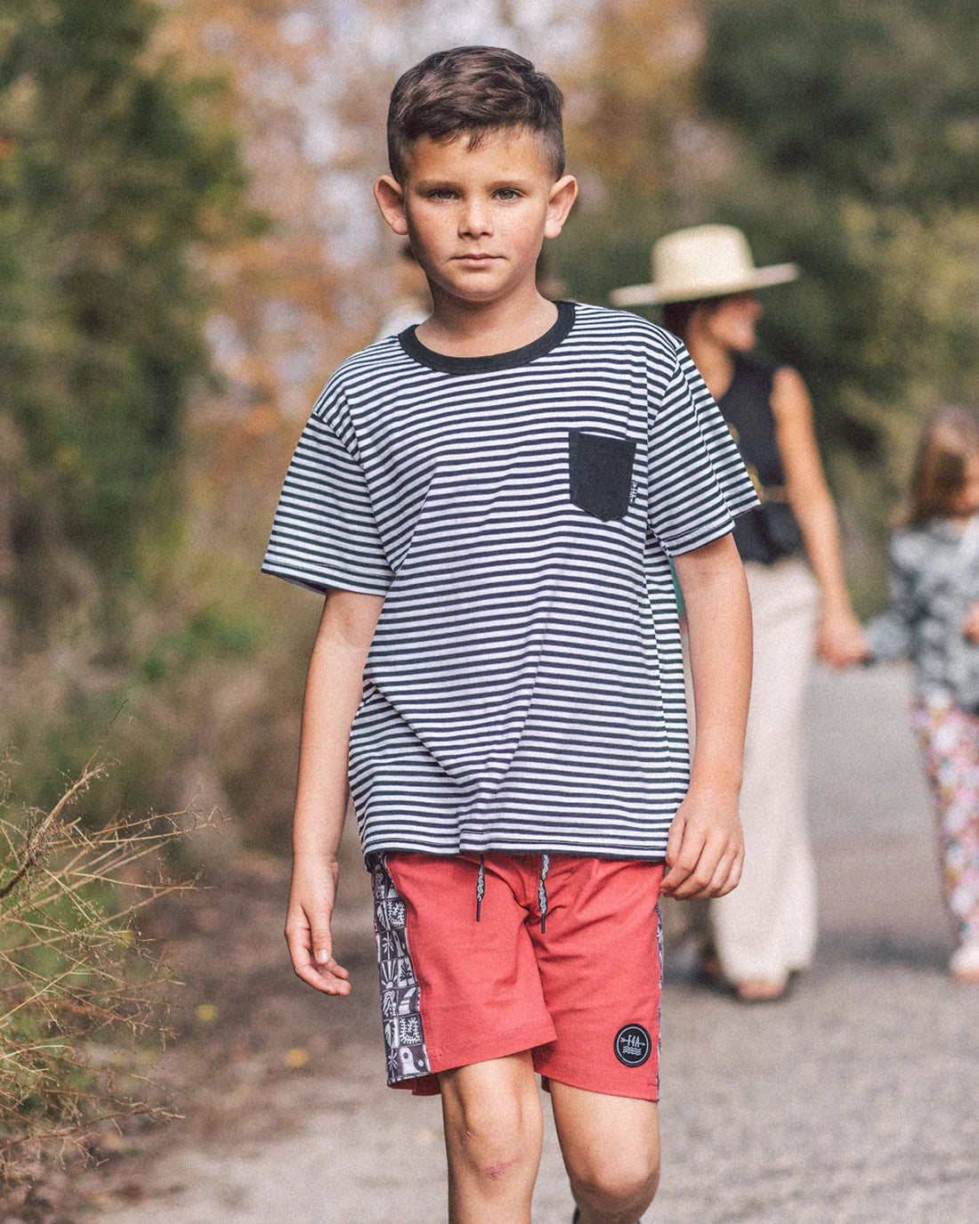 Feather 4 Arrow - High Tide S/S Tee - Black/White Stripe