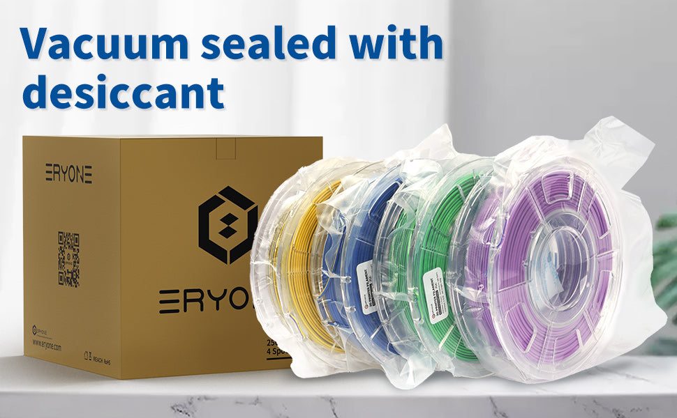 ERYONE 1ROLL/250g (Total 4Rolls/1KG/2.2LBS) 1.75mm Matte Dual-Color PLA Filament,Accuracy +/- 0.03 mm(Yellow&Purple; Blue&Yellow; Bule&Purple; Green&Purple)