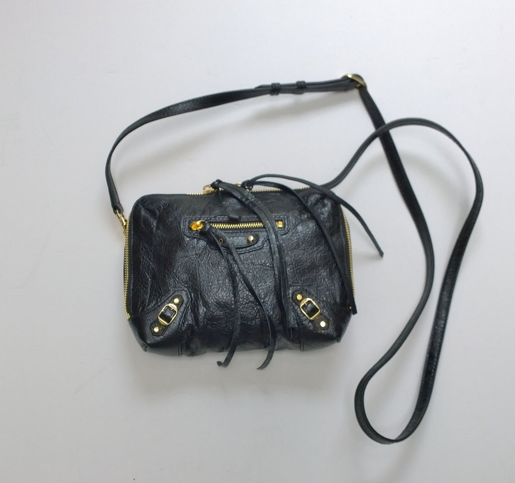 First leather bag Balenciaga Black in Leather  12984348