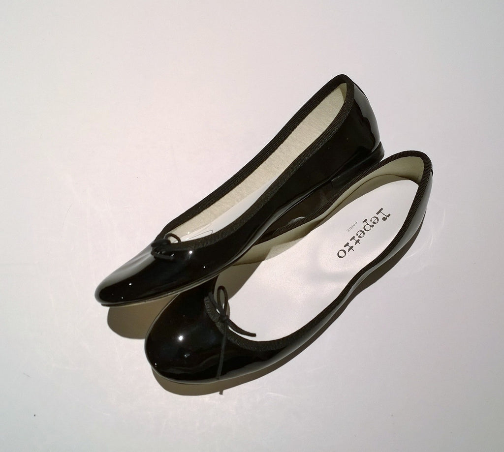 Repetto Cendrillon Black Patent Flat Shoes