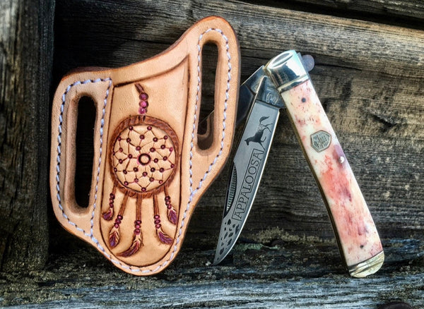 Handmade Pancake Style Trapper Knife Belt Sheath – Yellow Birch Outfitters