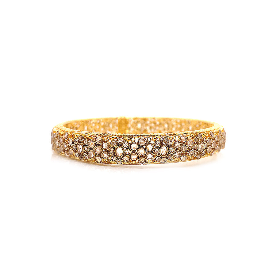 rose cut diamond bangle