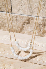 Load image into Gallery viewer, Natural Stone Cube Layered Necklace - Sublime Clothing Boutique