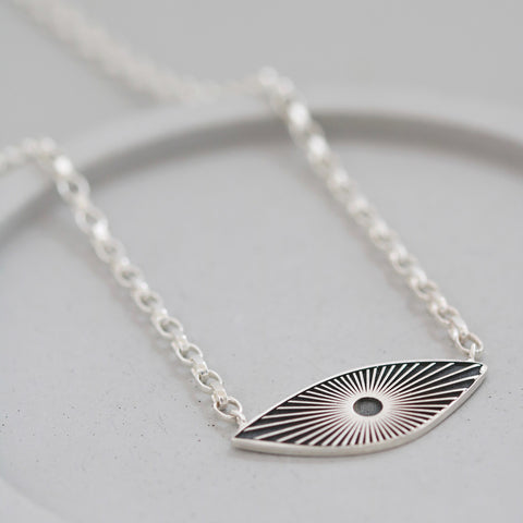 Silver and Black necklace