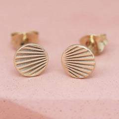 handmade gold stud earrings