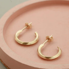 9ct gold hoop earrings