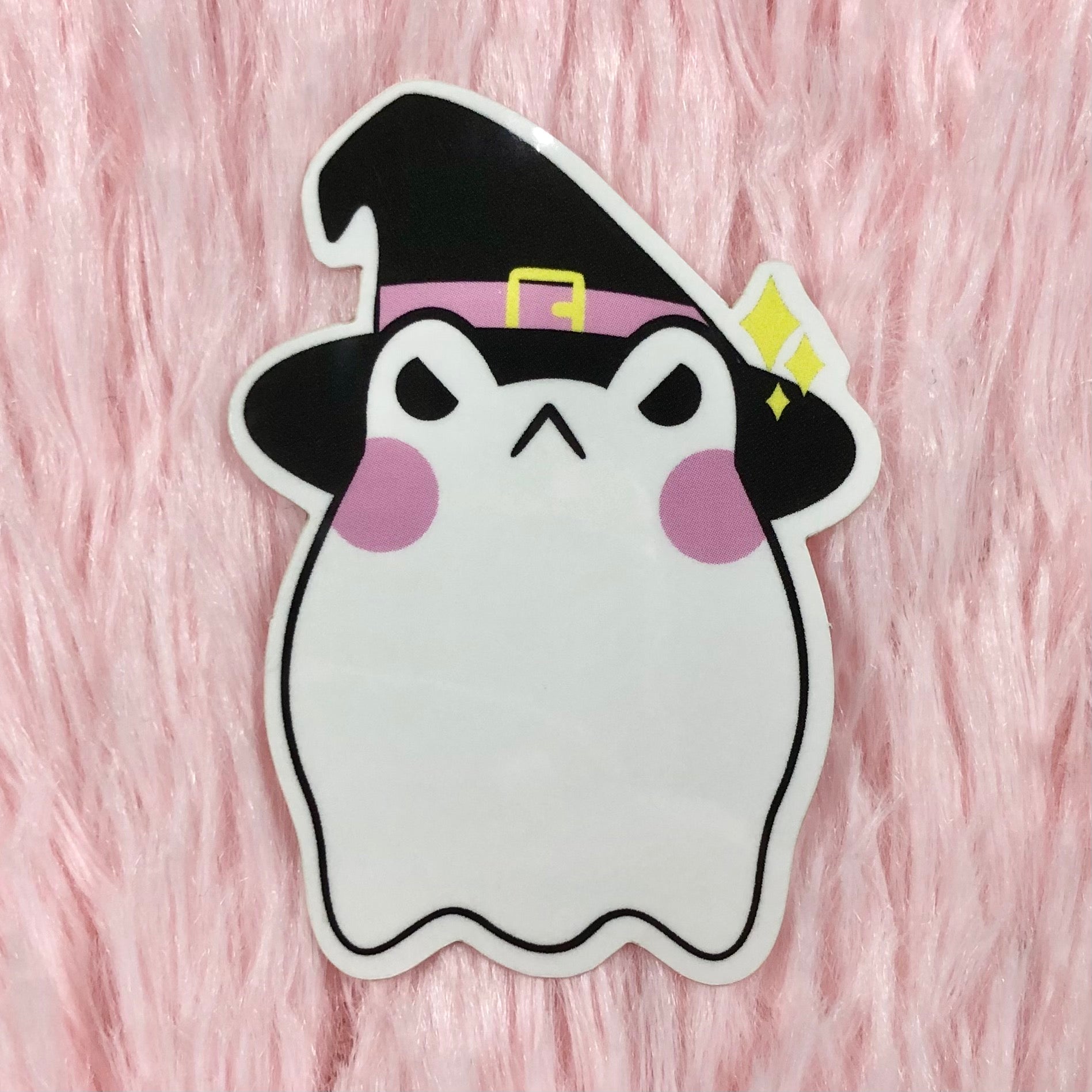 herman the ghost witch frog sticker