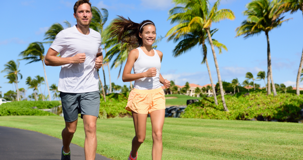 Couple doing exercise together