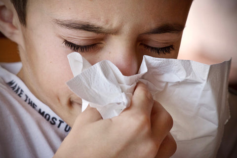 A child suffer from cough and cold