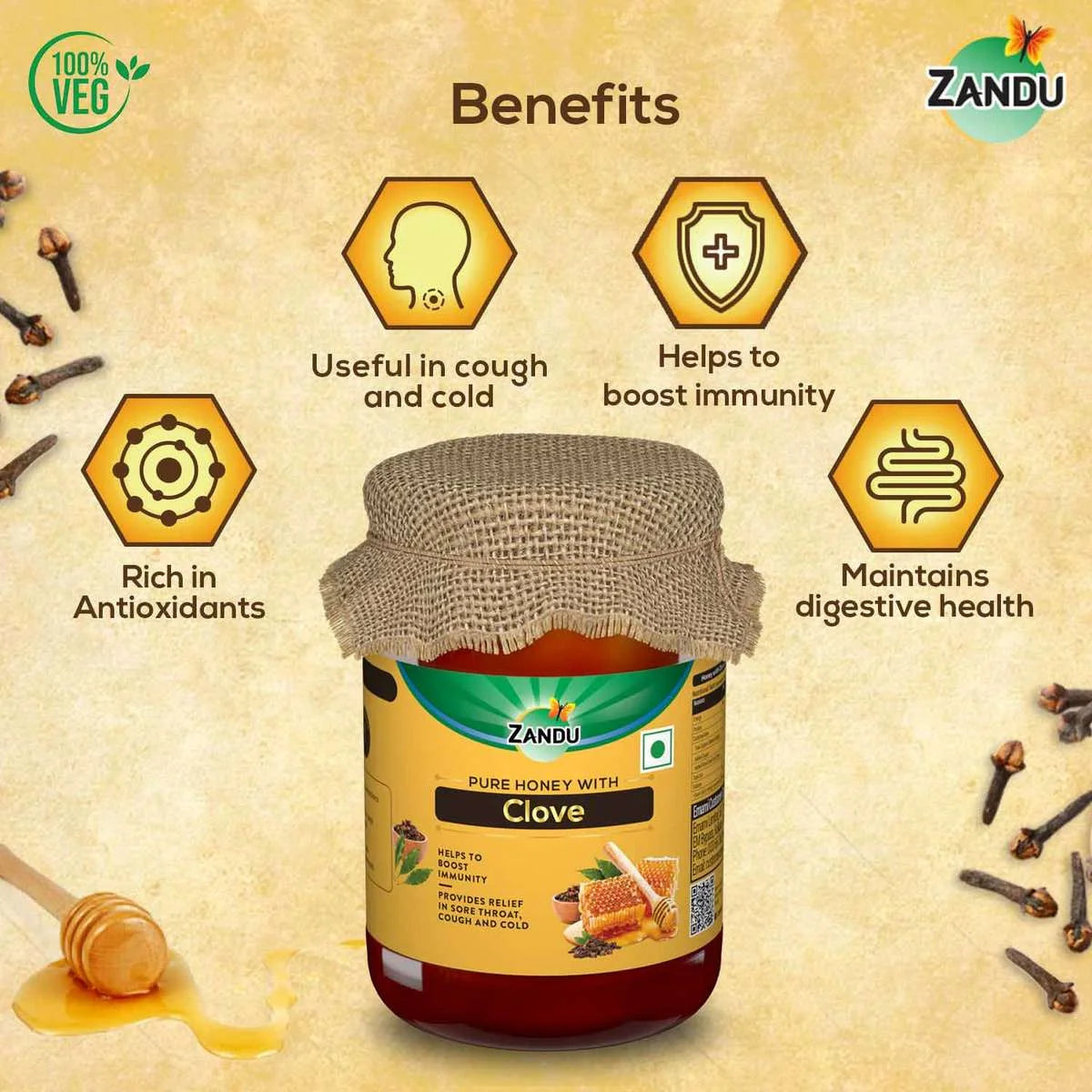 Benefits of Zandu Pure Honey with Clove