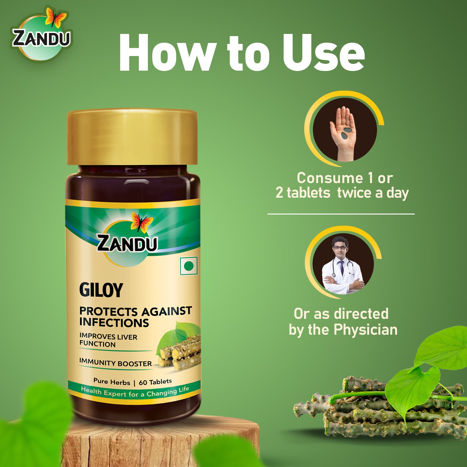 zandu how to use giloy mob