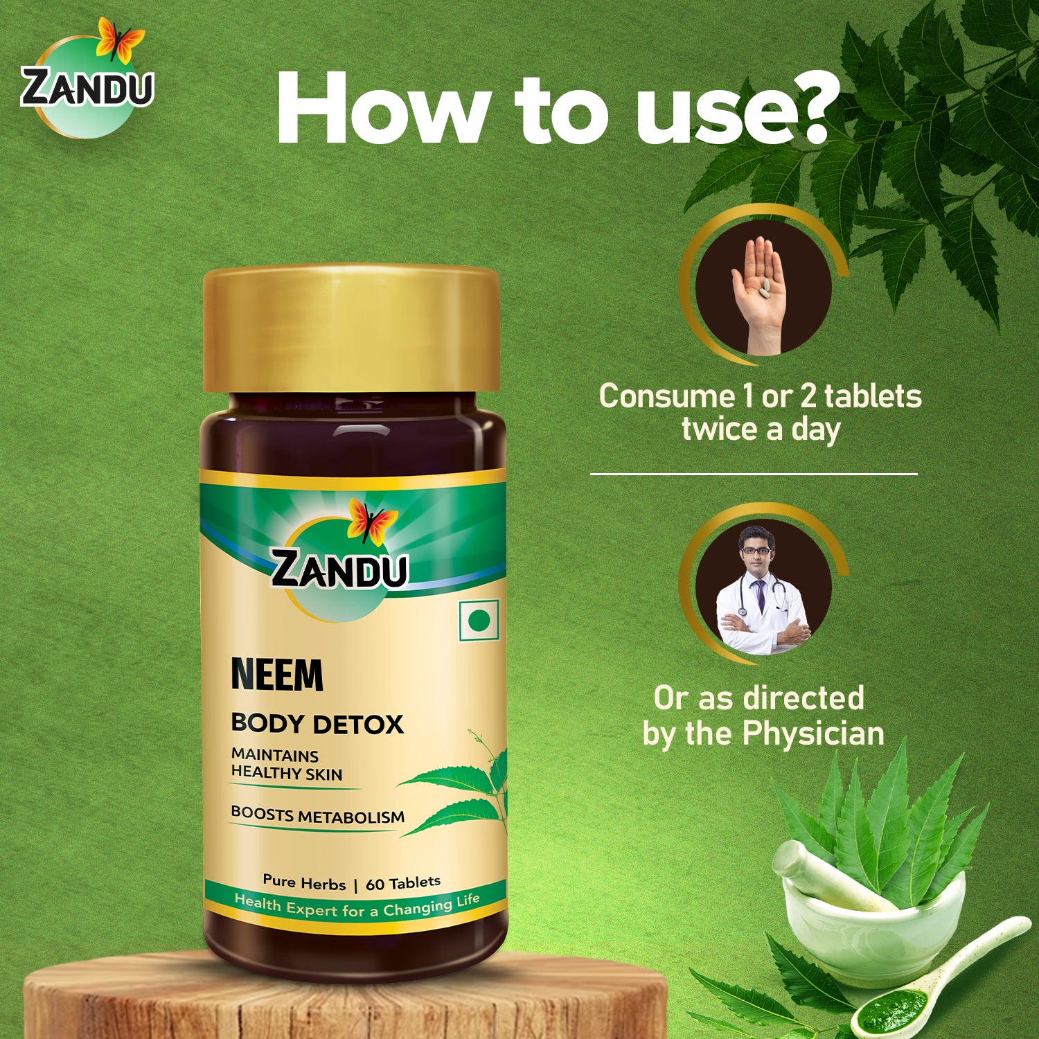 How to use Zandu Neem Tablets