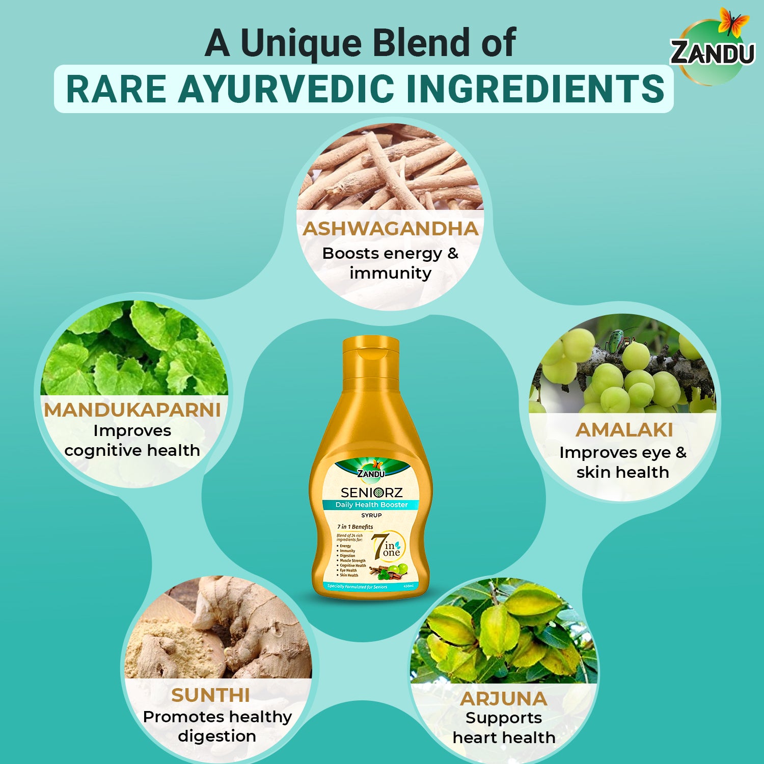 Zandu Seniorz Daily Health Booster Syrup Ingredients