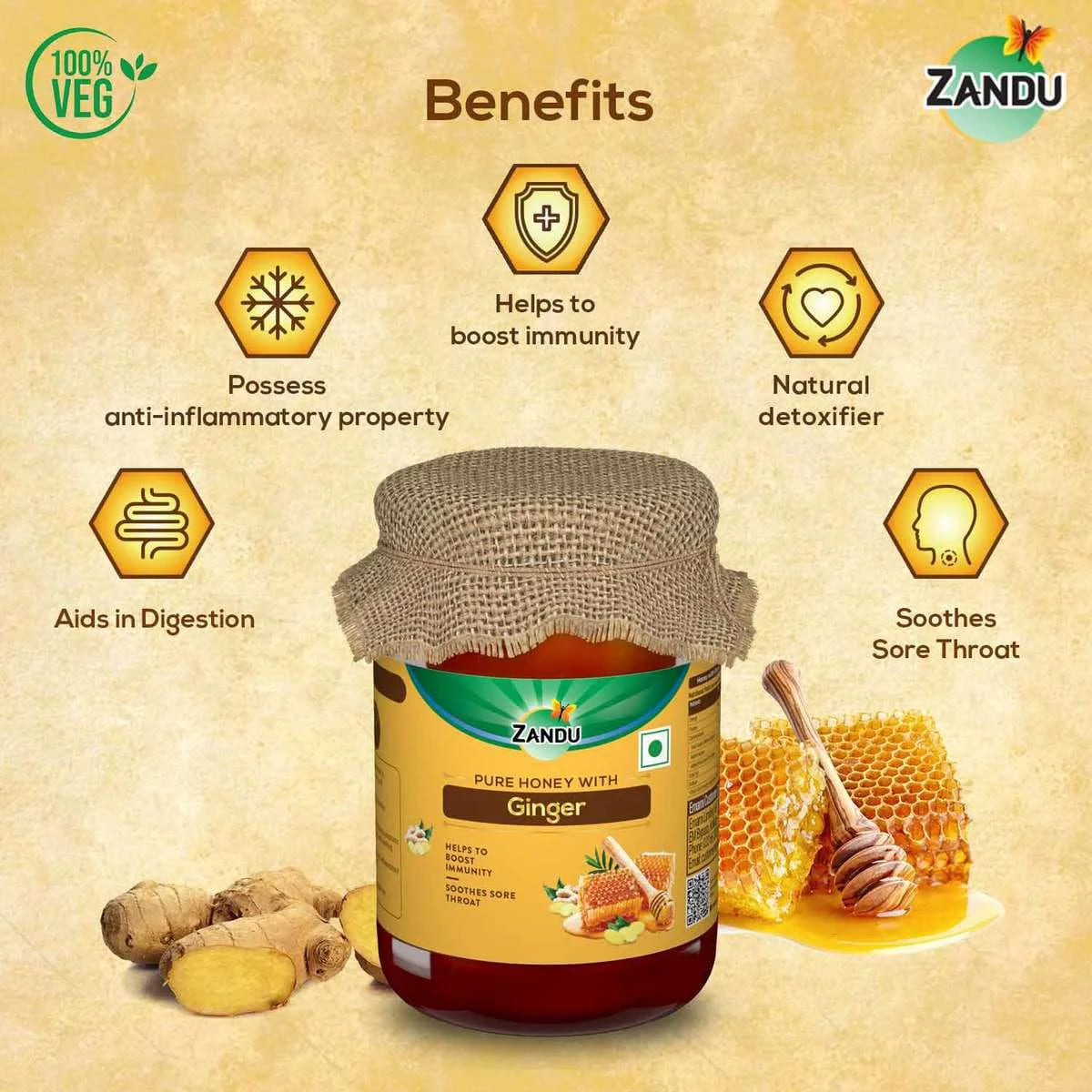 Zandu Pure Ginger Honey benefits