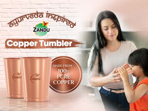 Zandu Copper Tumbler