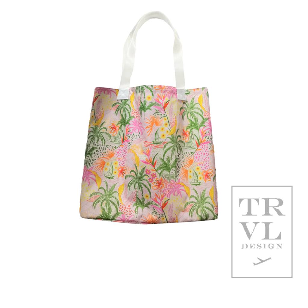 FLIP IT! TOTE - TROPICS LATTICE reverses to LATTICE BLUSH *TRVL Deal
