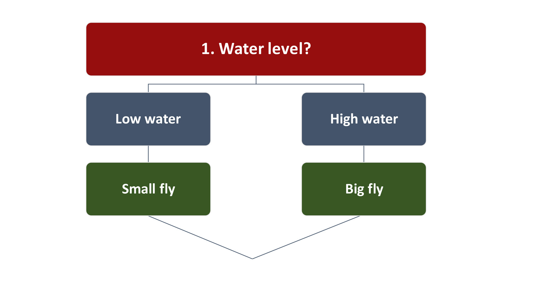 Fly Fishing water level graphic 