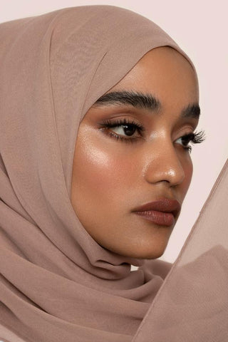 dusty pink georgette hijab