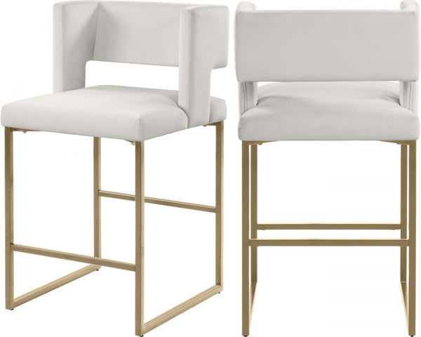 cream and gold bar stools set of 2