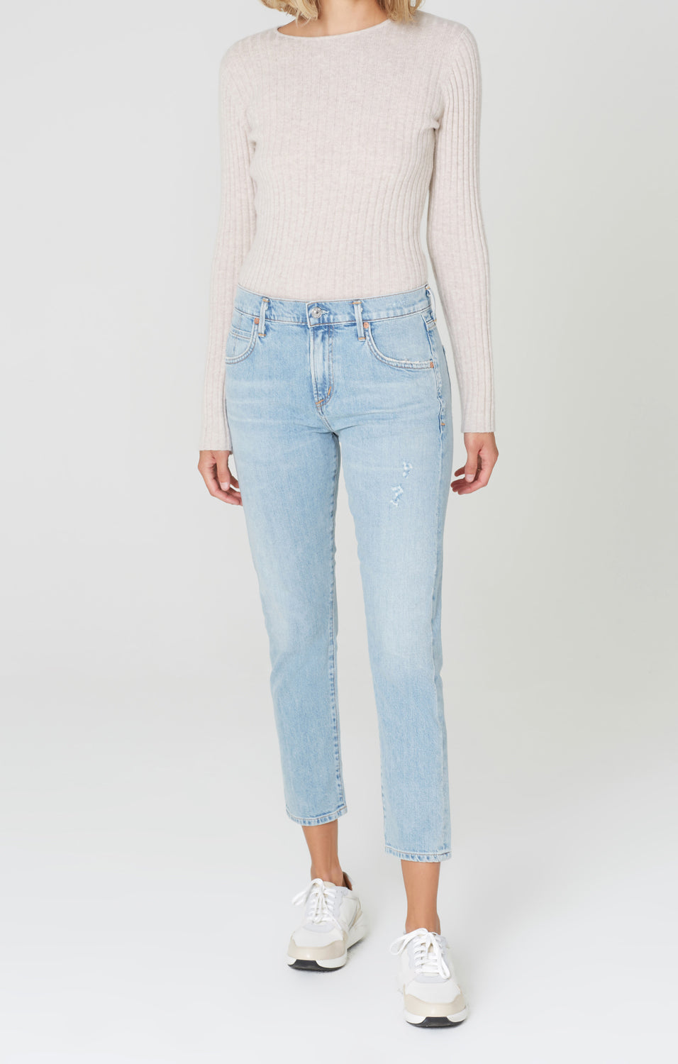 Elsa Mid Rise Slim Fit Crop In Try Me Citizens Of Humanity