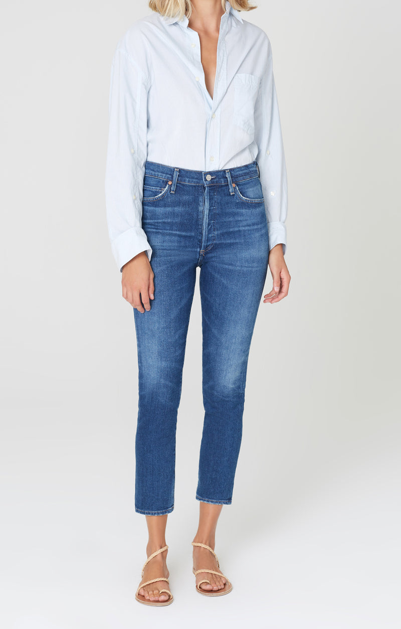 olivia crop high rise slim in reset