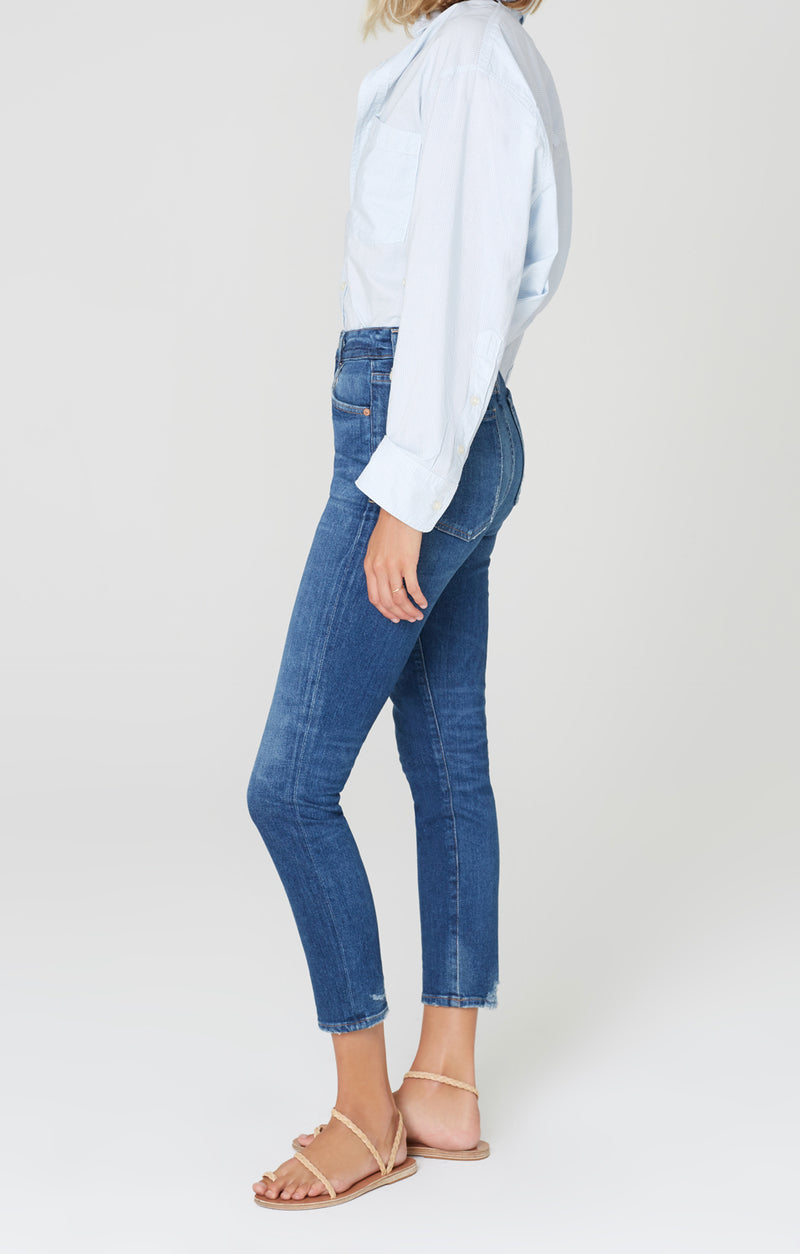 olivia crop high rise slim in reset