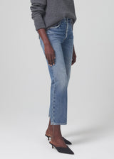 Emery Crop Relaxed Straight Jeans in Passage front