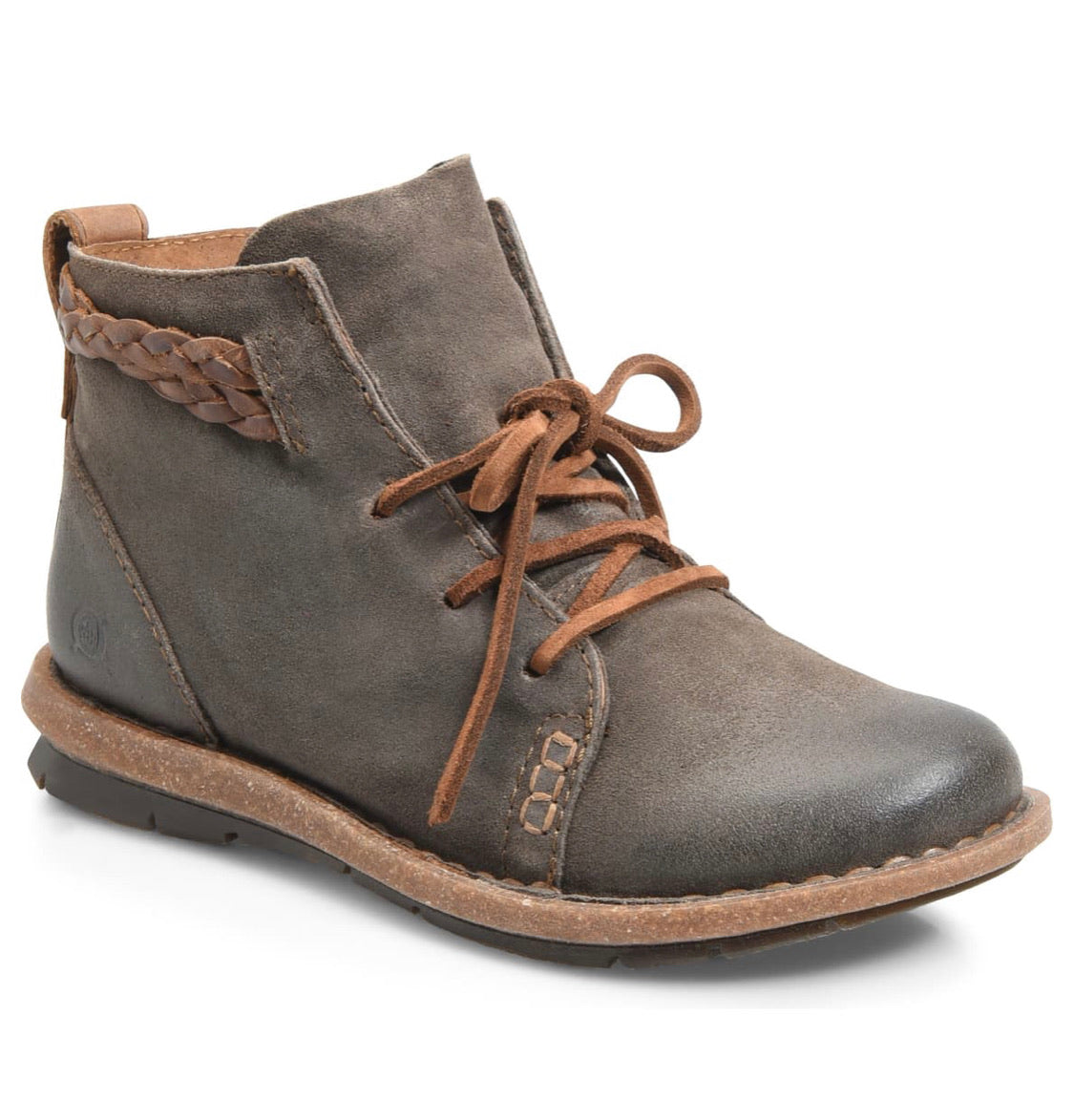 Born Temple Bootie Women’s “Taupe Distressed Leather” | All Mixed Up