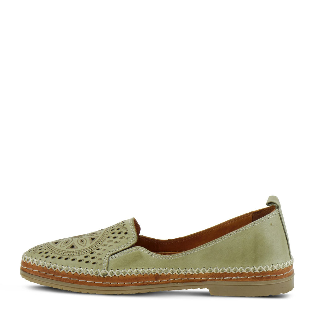 olive green womens slip on shoes