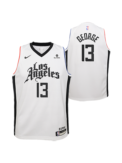 LA Clippers Youth Paul George City Edition Swingman Jersey - White