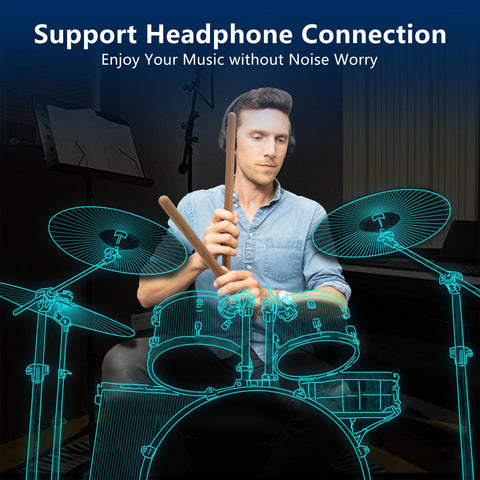 Connect-headphones-and-Drum-in-the-air with-a-pocketdrum