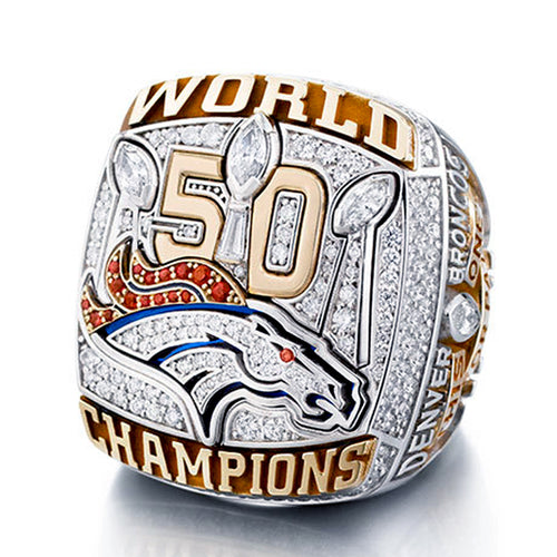 NFL 2015 Super Bowl L-50 Denver Broncos Championship Replica Ring Von Miller